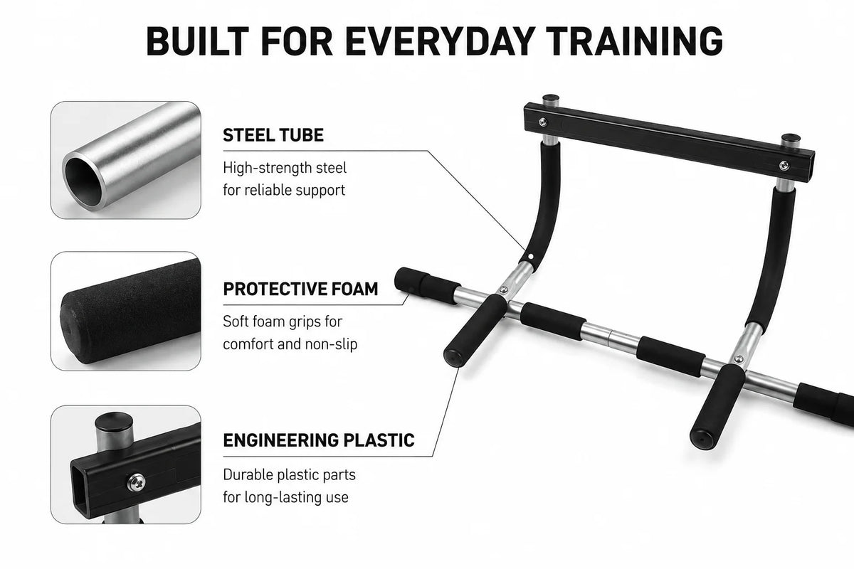 Heavy Steel Doorway Pull Up Bar For Home Gym Workouts