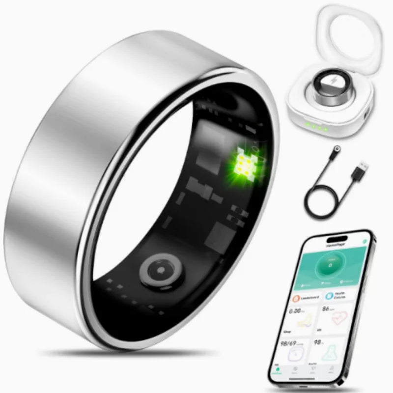 Premium Smart Ring With Bluetooth Call And Heart Rate Monitor