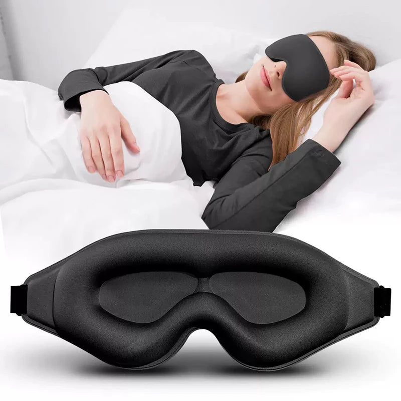 Weighted 3D Contoured Blockout Sleep Eye Mask Side Sleepers