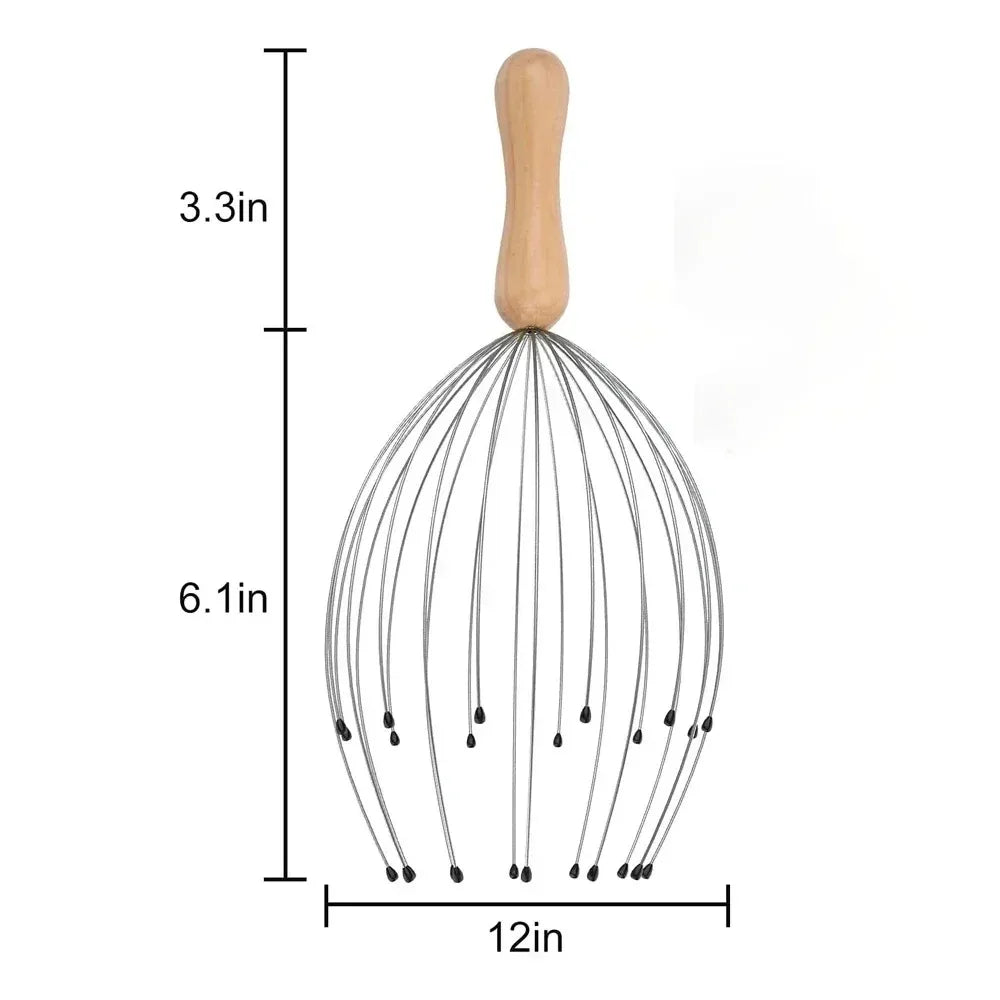 Manual 24 Finger Octopus Scalp Massager For Comfortable Relief