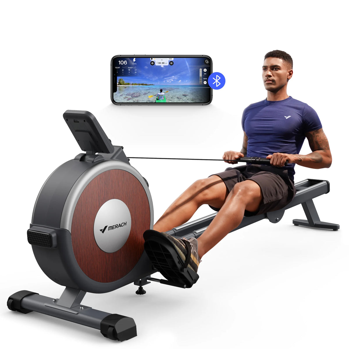Merach Magnetic Rowing Machine With 16 Level Quiet Resistance