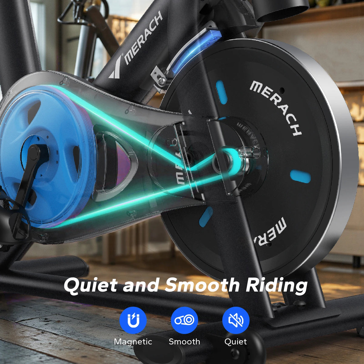 Merach Magnetic Indoor Cycling Bike With Low Noise App Support