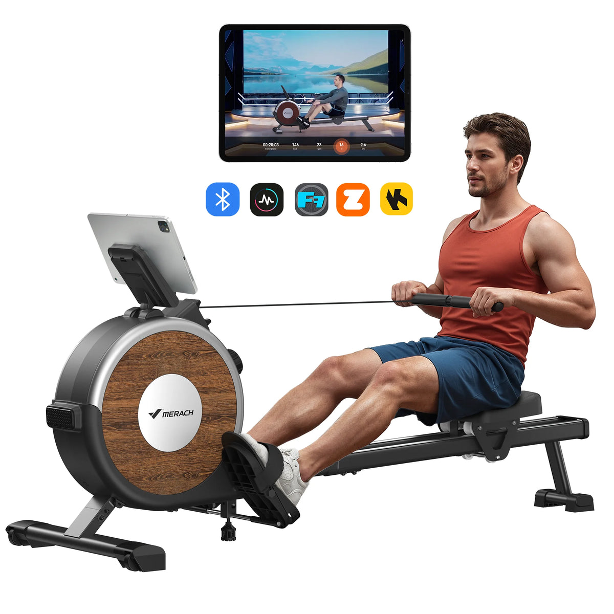 Merach Magnetic Rowing Machine With 16 Level Quiet Resistance