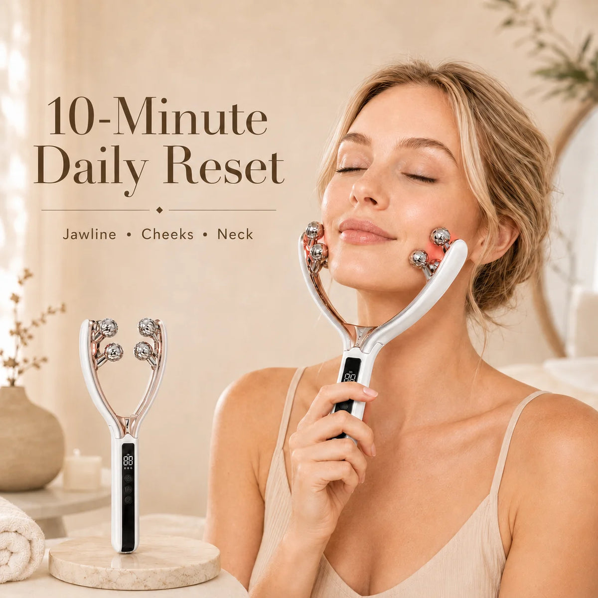 Smart Electric Facial Roller Massager For Daily Skin Care Routine