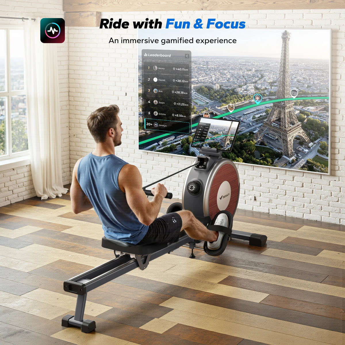 Merach Magnetic Rowing Machine With 16 Level Quiet Resistance