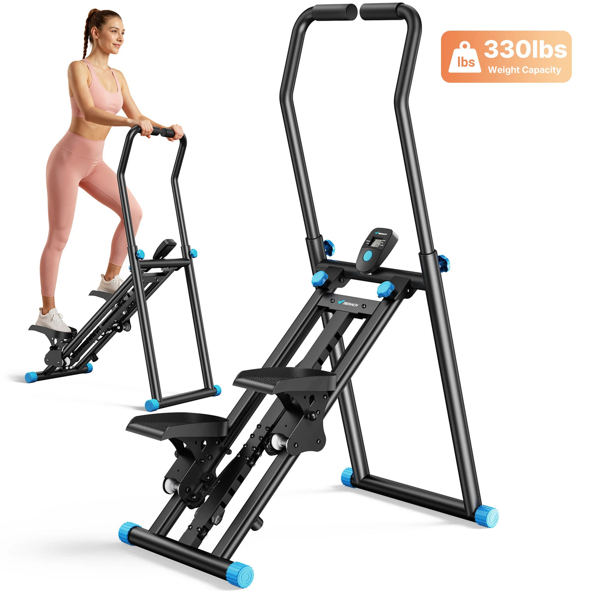 Merach Foldable Stair Stepper With Adjustable Resistance For Home Cardio