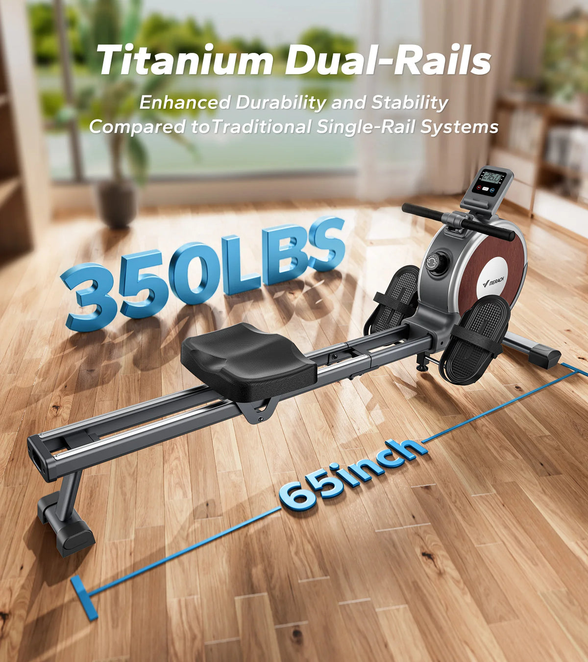 Merach Magnetic Rowing Machine With 16 Level Quiet Resistance