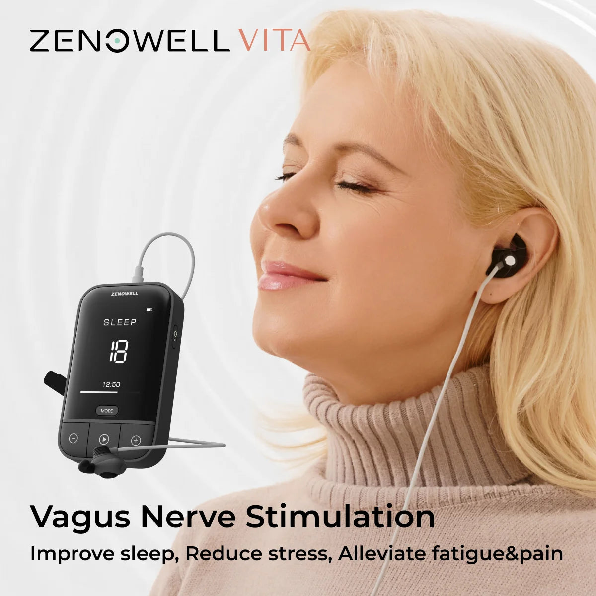 Zenowell Vagus Nerve Stimulator for Deep Sleep And Anxiety Relief