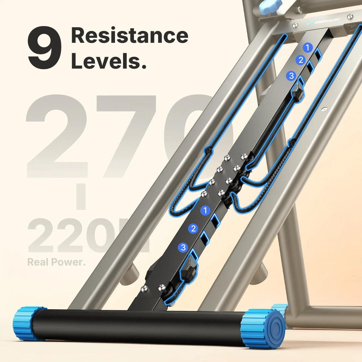 Merach Foldable Stair Stepper With Adjustable Resistance For Home Cardio