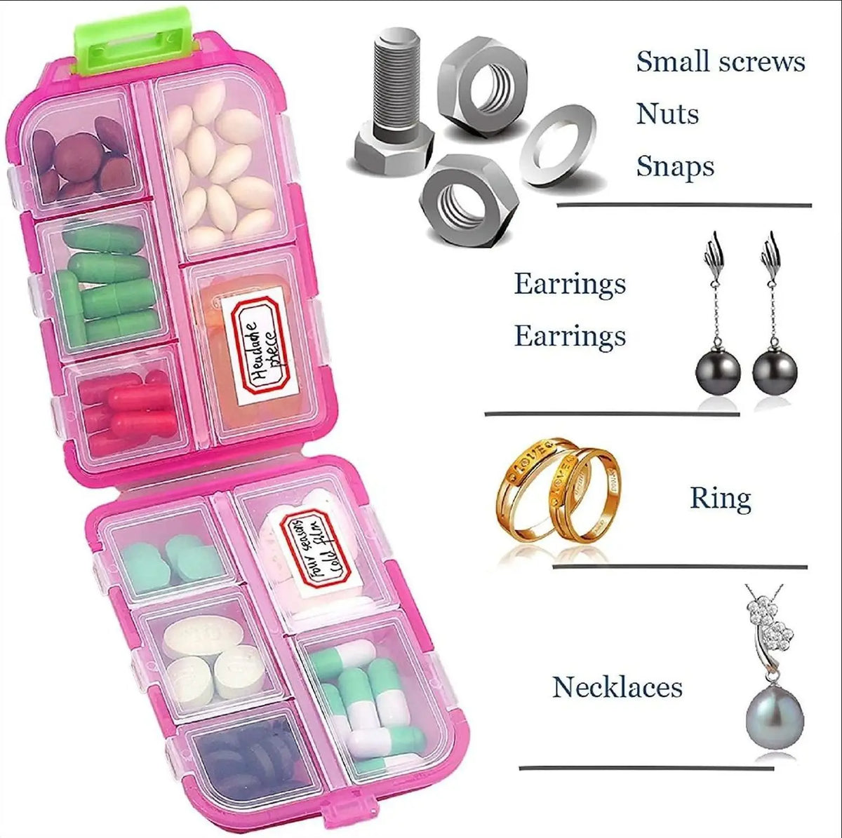 Travel Moisture Proof Pill Organizer Daily Medicine Case