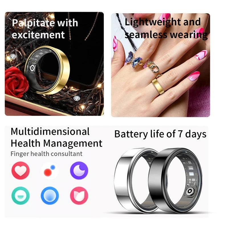 Premium Smart Ring With Bluetooth Call And Heart Rate Monitor