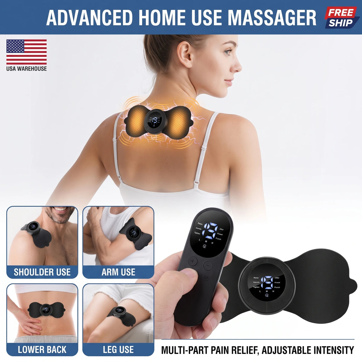 Hailicare Smart Neck Massager with 6 Modes and Hot Compress