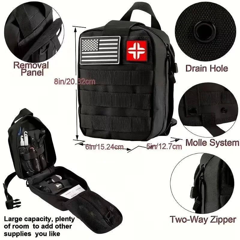 169 Piece Comprehensive Survival Kit With Fire Starter For Camping