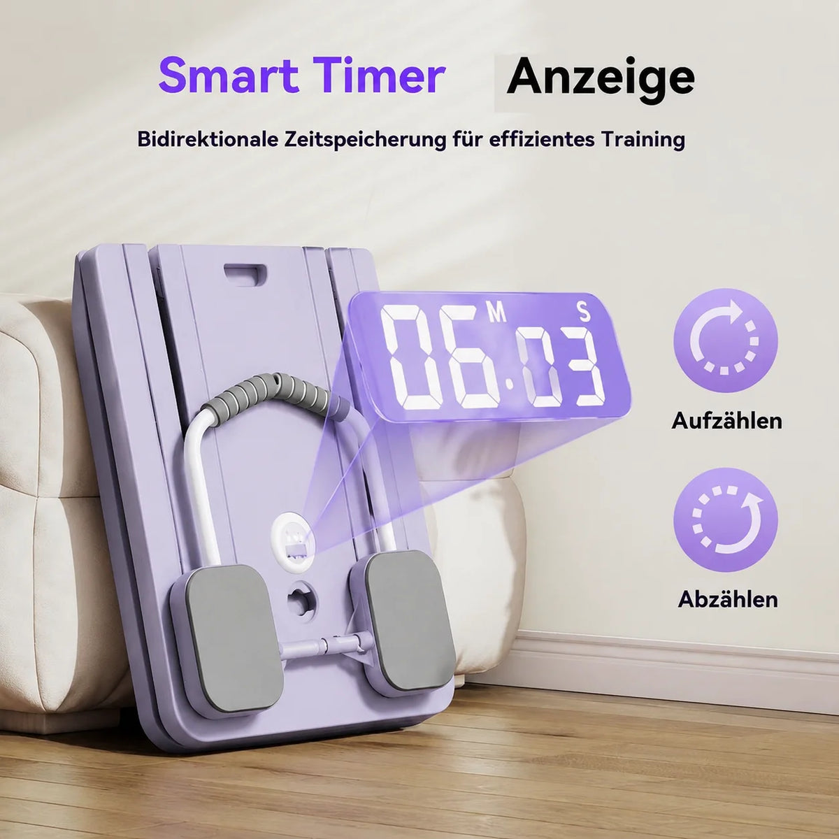 Umay Multifunctional Pilates Board With Timer For Core Glute Training