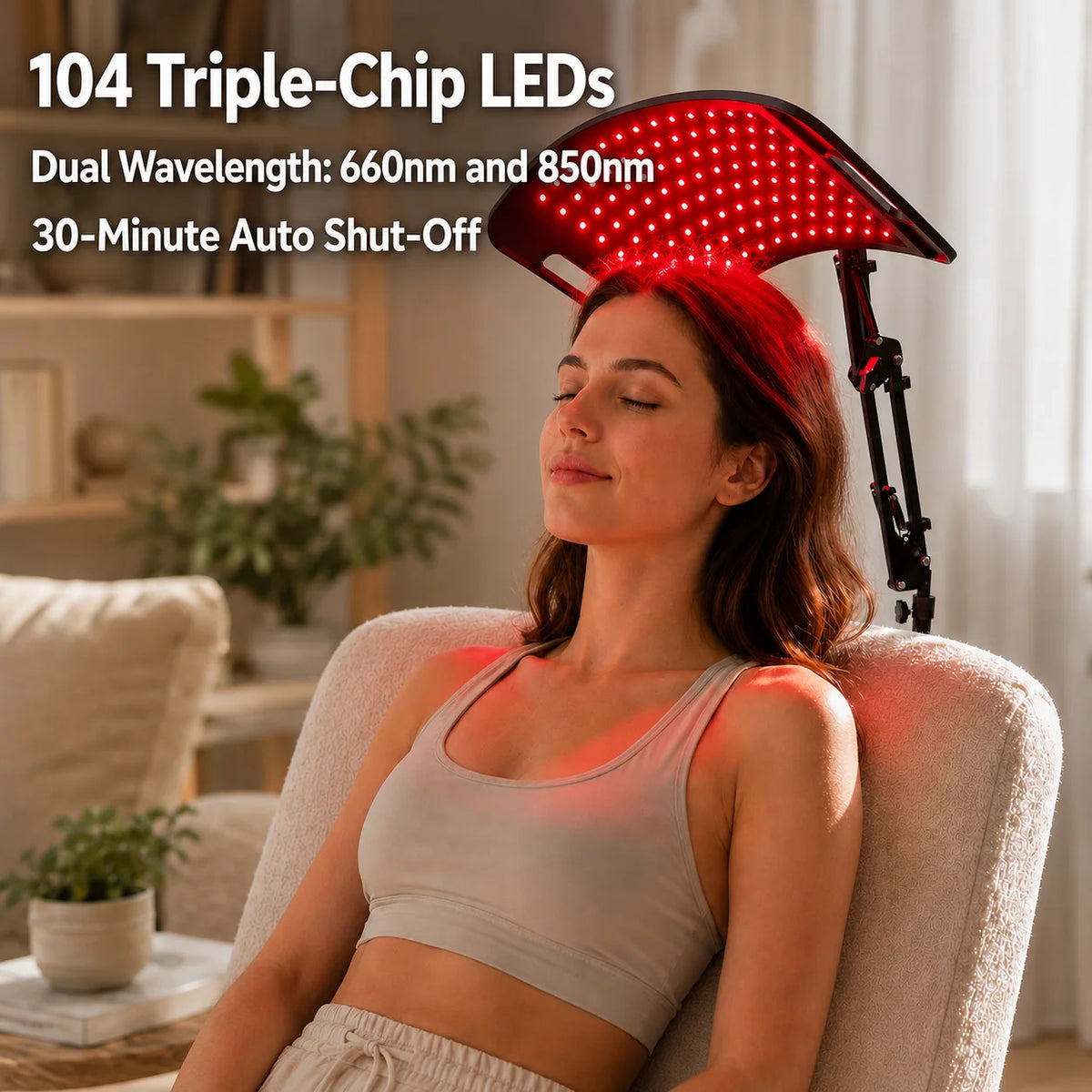 Near Infrared Red Light Therapy Panel With Adjustable Stand Timer