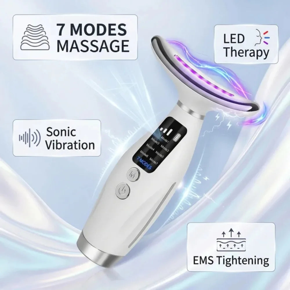 Hailicare Led Face And Neck Massager With Heating Therapy