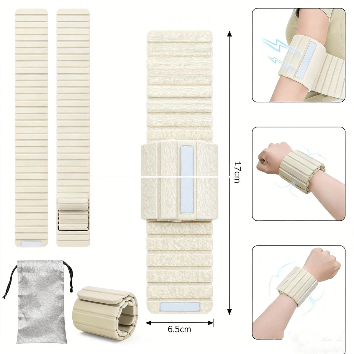 Adjustable Magnetic Ankle Wrist Weights With Steel Blocks