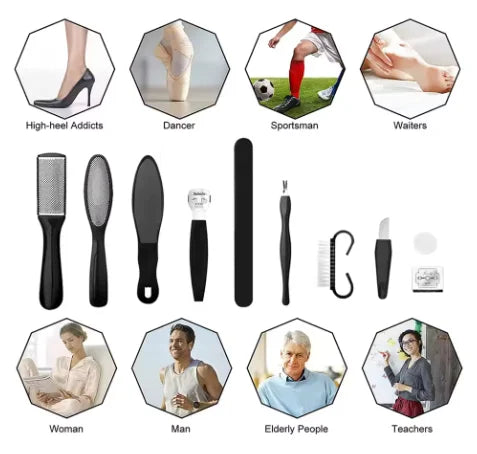 Premium Stainless Steel Professional Pedicure Tool Set
