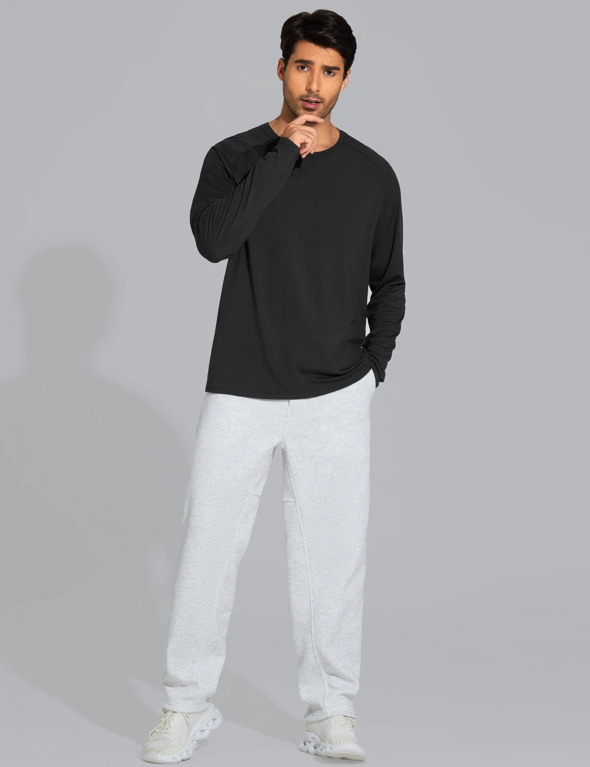 Gym People Men'S Lightweight UPF 50 Plus Long Sleeve Pullover