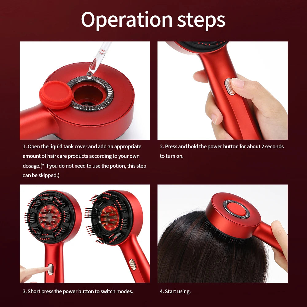 Afdeal Electric Red Light Hair Follicle Kneading Comb