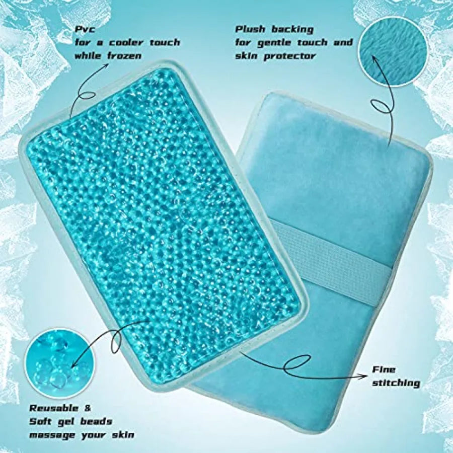 Reusable Gel Bead Ice Pack With Ergonomic Strap For Recovery