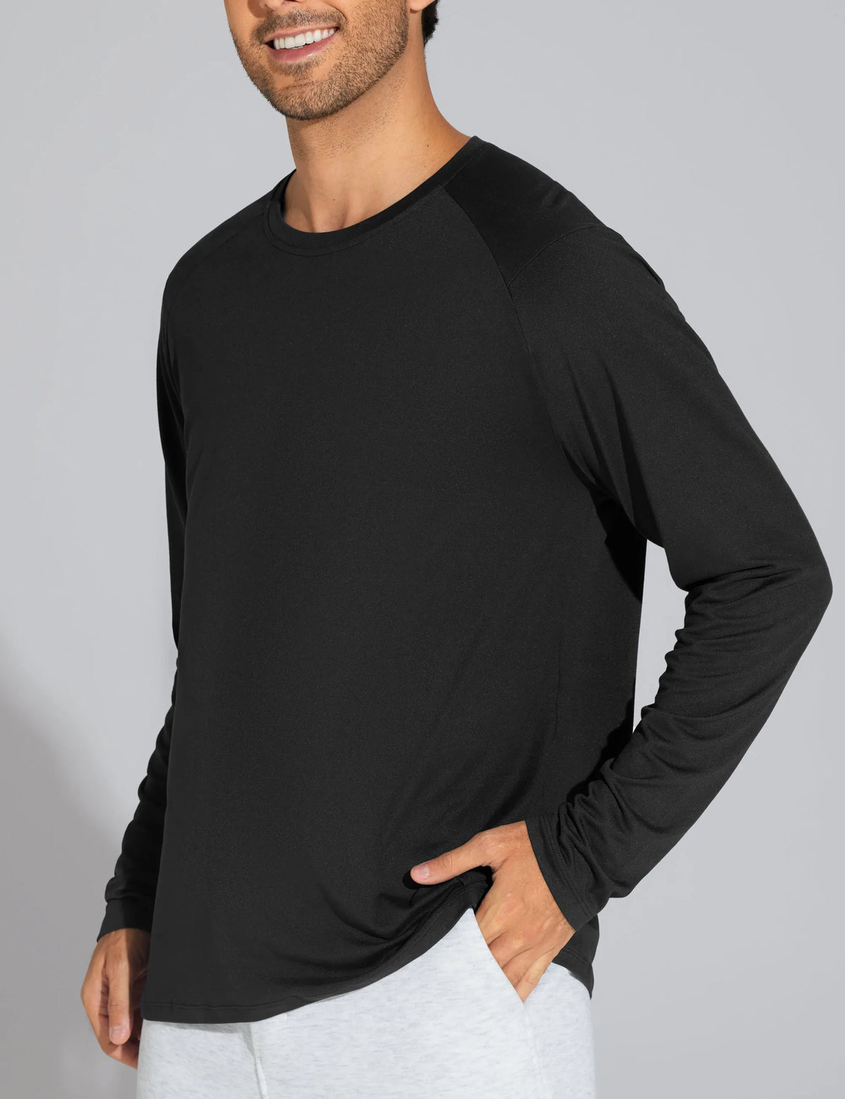 Gym People Men'S Lightweight UPF 50 Plus Long Sleeve Pullover