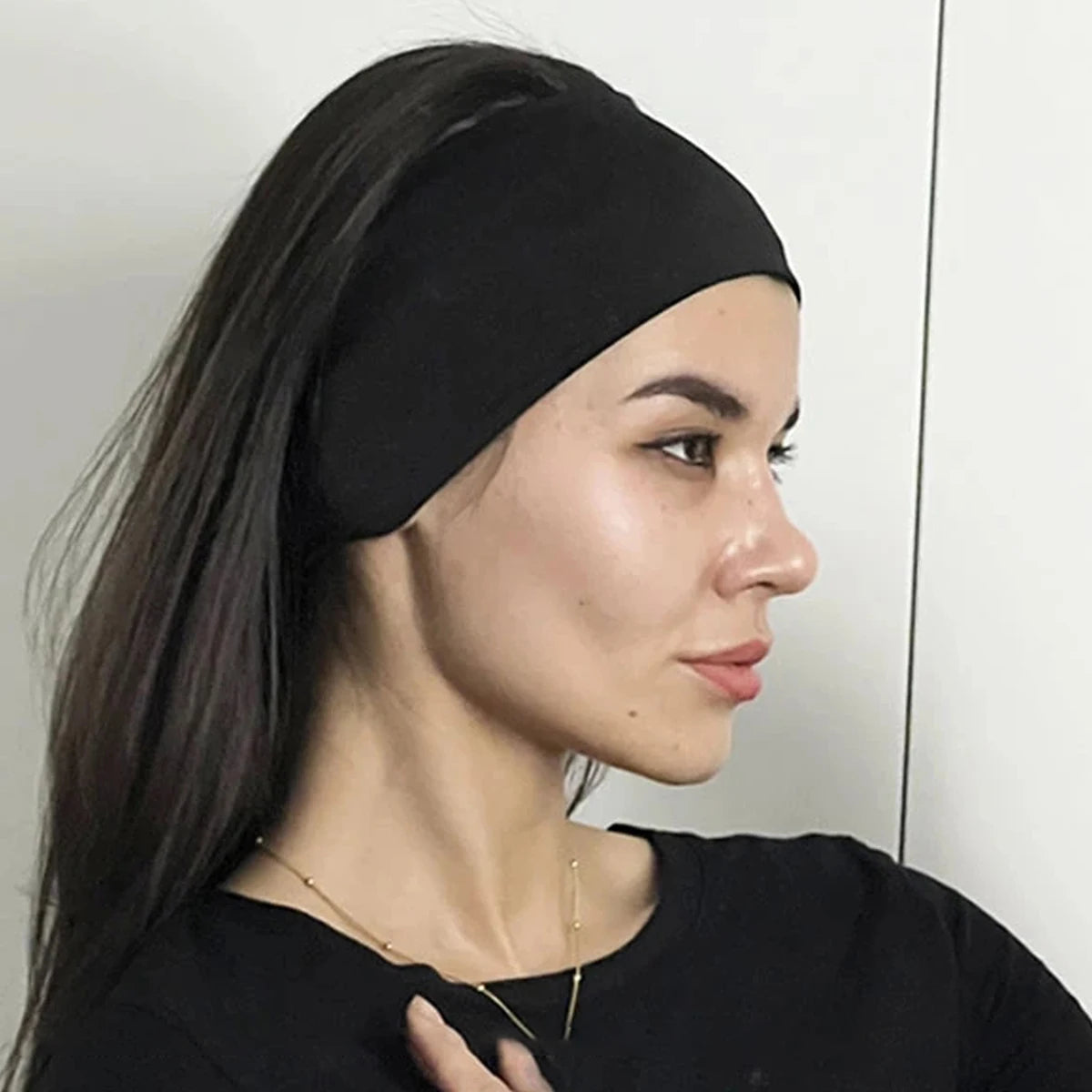 Wide Elastic Non Slip Yoga Headband For Running Workout