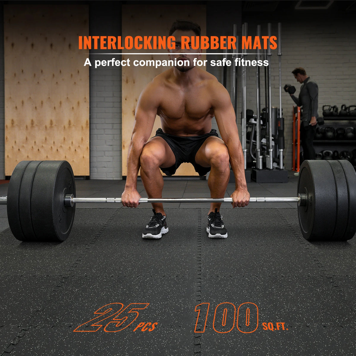 SucceBuy Interlocking Gym Floor Mats Eva Foam Rubber Surface