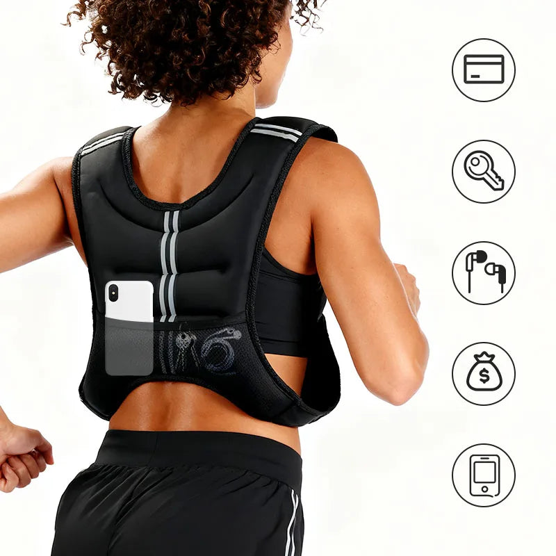 Reflective Weight Vest For Running Fitness Workout And Training