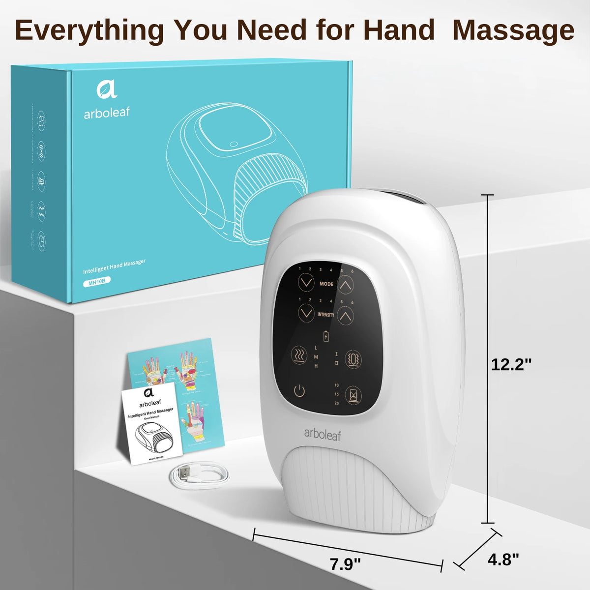 Rechargeable Hand Massager Featuring Heated Therapy And Air Compression