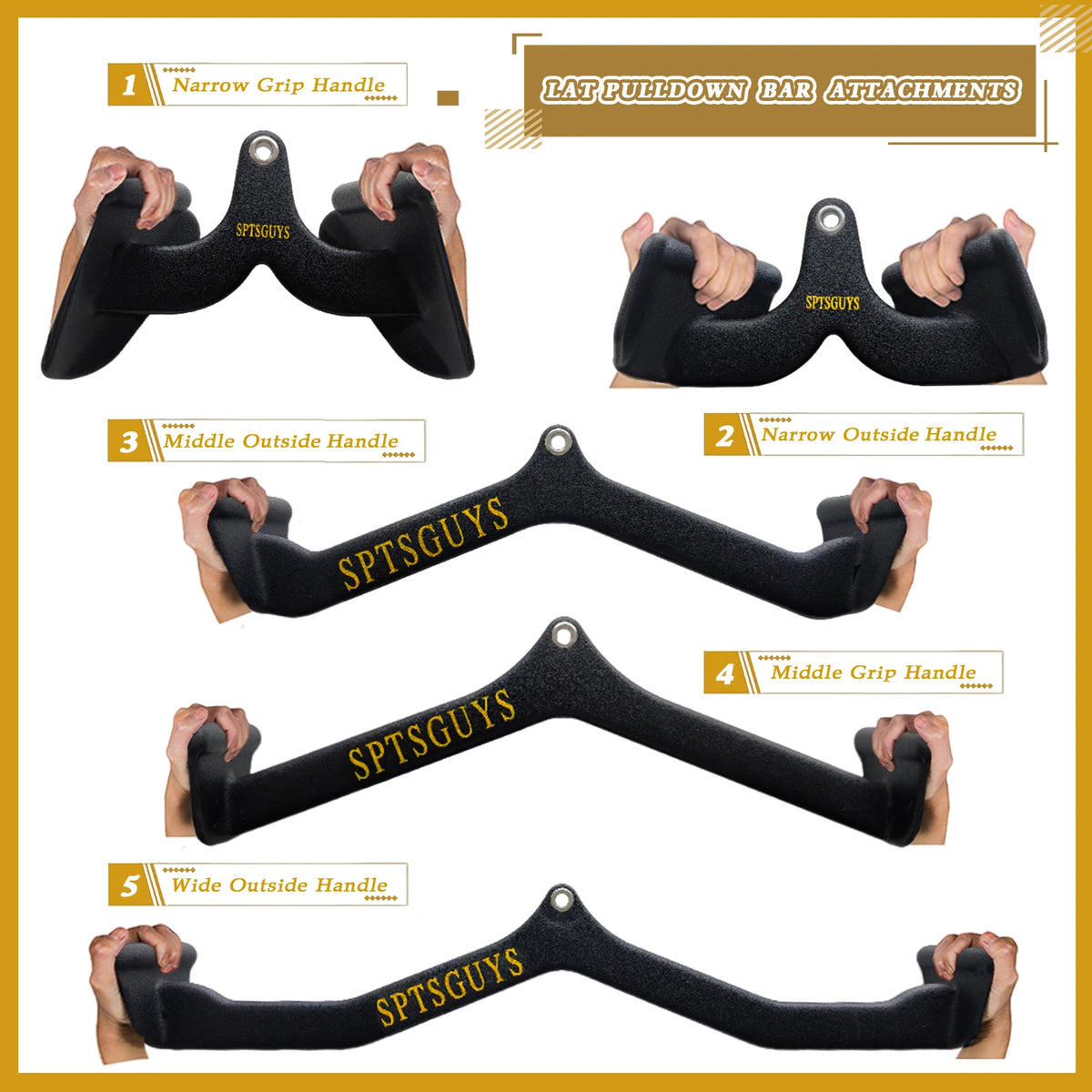 MarsaFit Lat Pulldown Attachment For Cable Pulley System