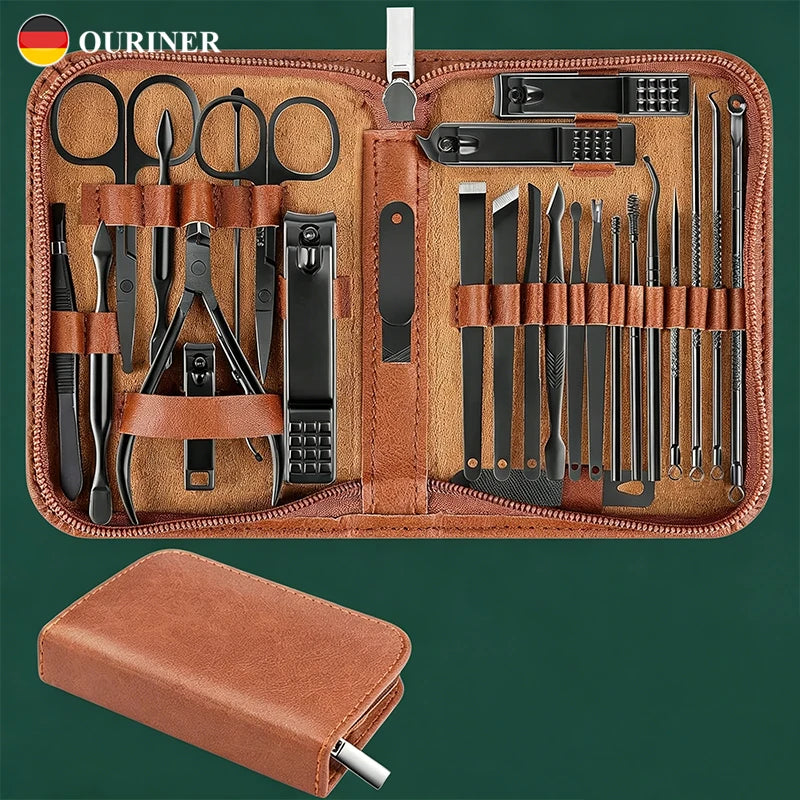 Professional Stainless Steel Manicure Pedicure Grooming Tool Set