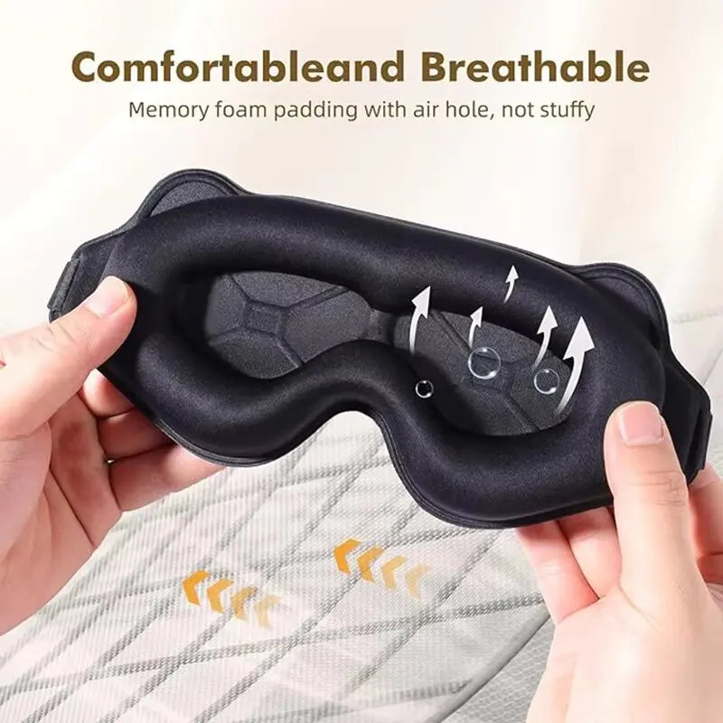 Weighted 3D Contoured Blockout Sleep Eye Mask Side Sleepers