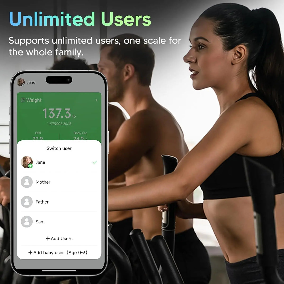 Smart Eight Electrode Body Fat Scale With App Sync Display