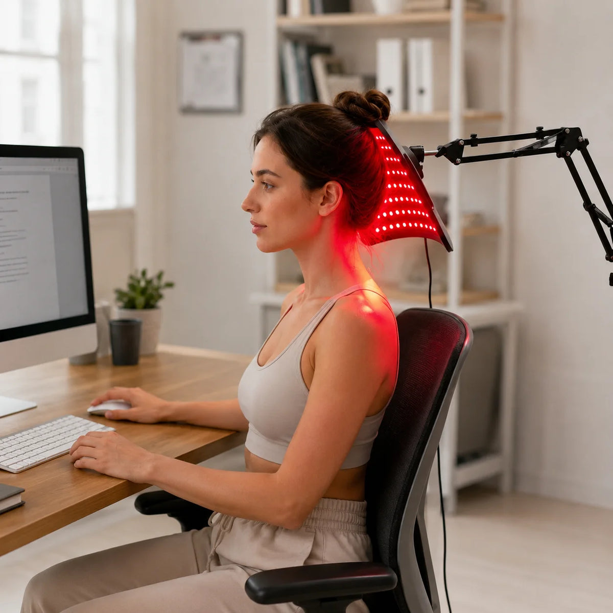 Near Infrared Red Light Therapy Panel With Adjustable Stand Timer