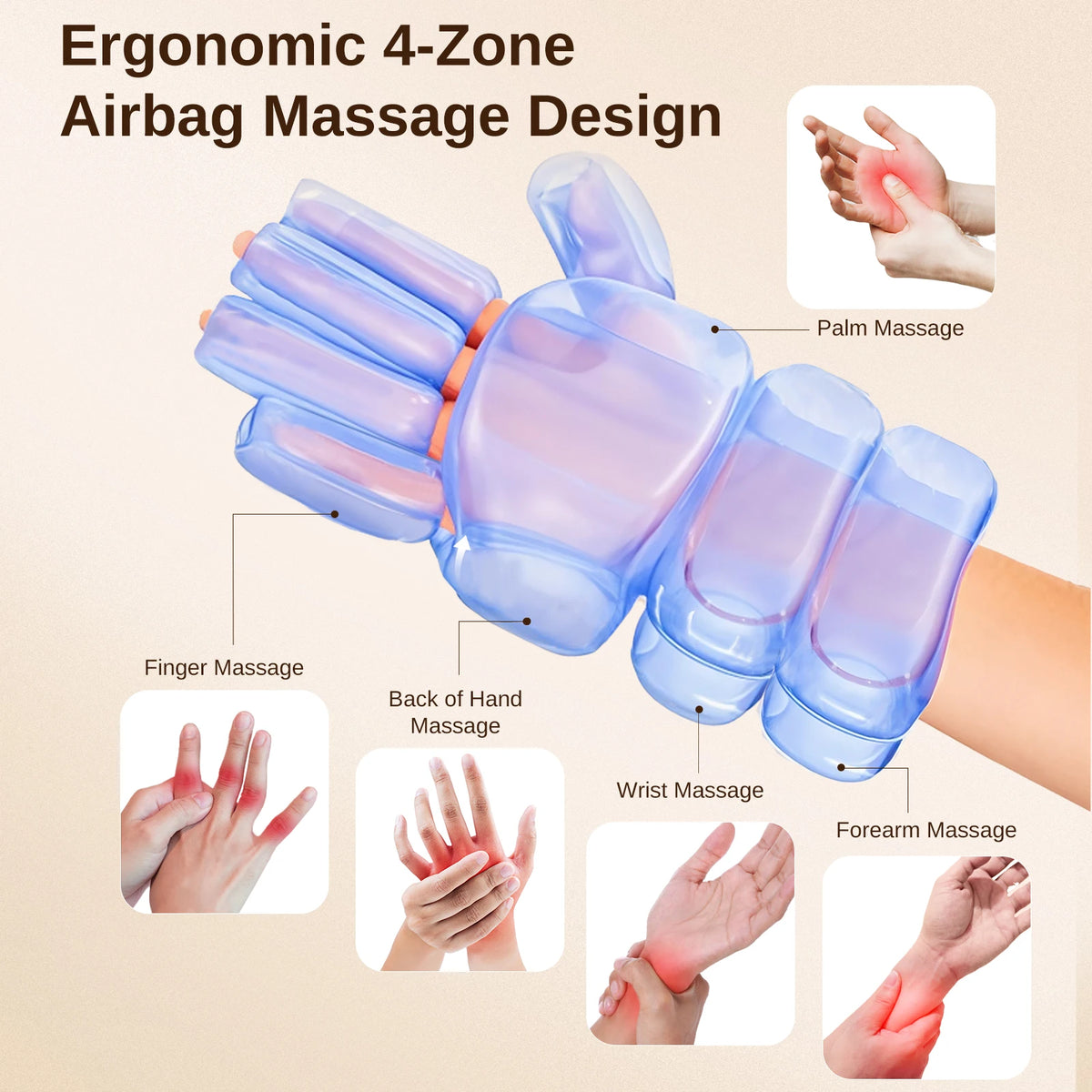 Rechargeable Hand Massager Featuring Heated Therapy And Air Compression
