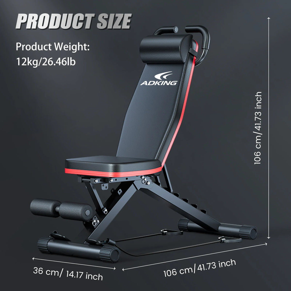 Foldable 14-In-1 Weight Bench 1000 Lbs Sit-up Assist Home Gym