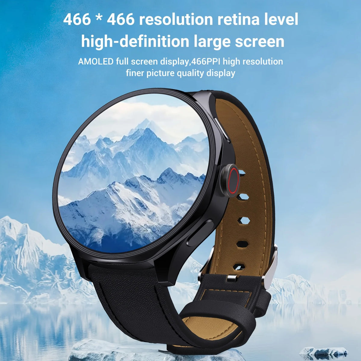 W&O 4G Smartwatch AMOLED Display GPS Camera Fitness Tracker