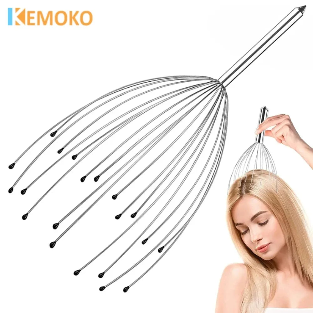 Manual 24 Finger Octopus Scalp Massager For Comfortable Relief
