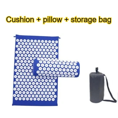 Acupressure Mat Pillow Set For Neck Back Foot Pain Relief