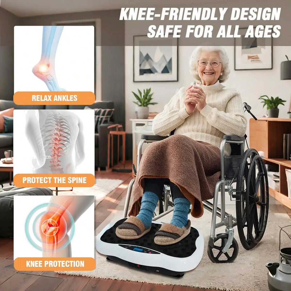 Vibration Plate Fitness Platform Exercise Machine Full Body Workout