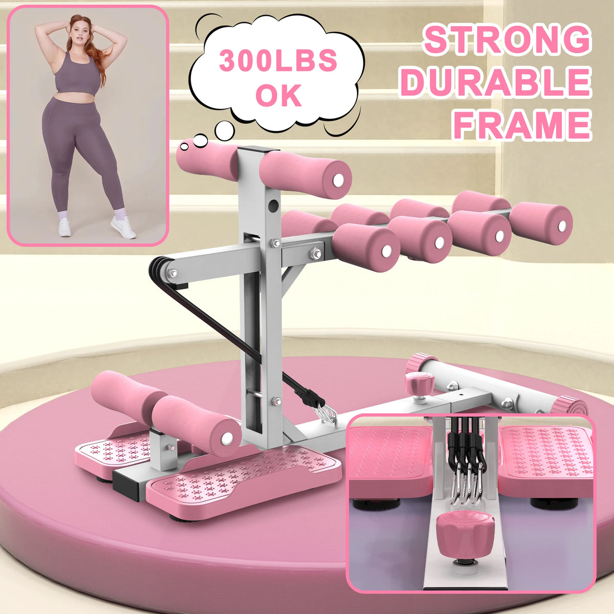 Deep Squat Resistance Bands Machine For Home Gym Glute Core Fitness