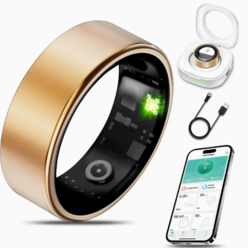 Premium Smart Ring With Bluetooth Call And Heart Rate Monitor