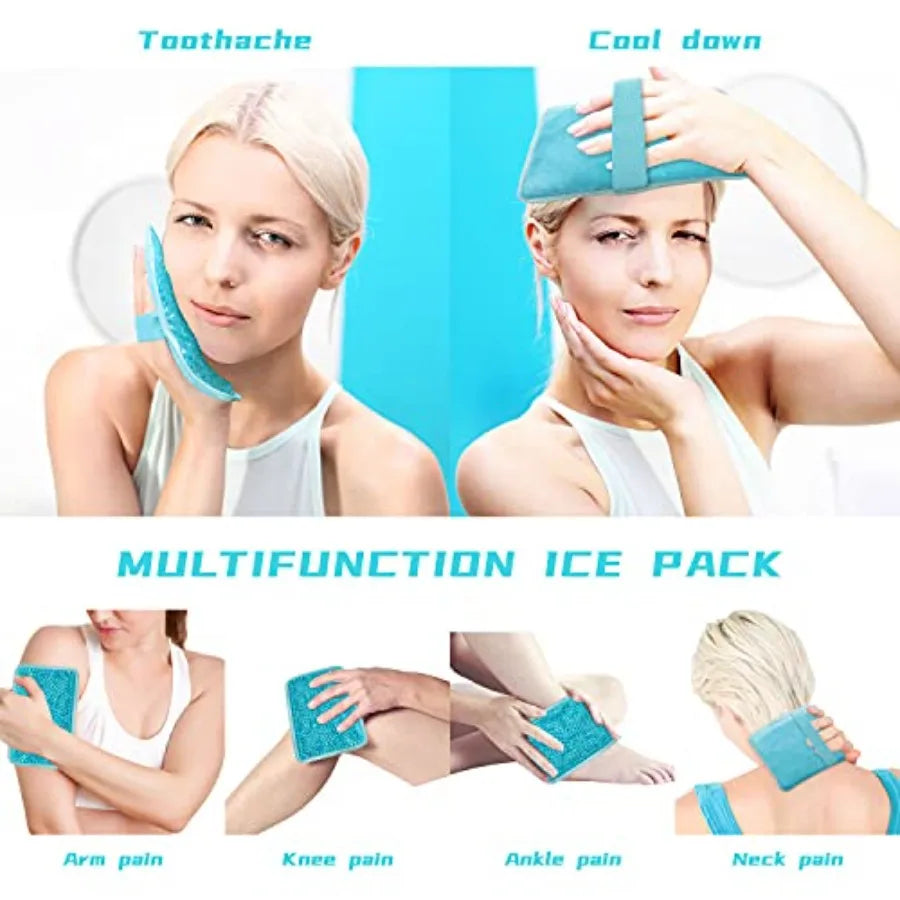 Reusable Gel Bead Ice Pack With Ergonomic Strap For Recovery
