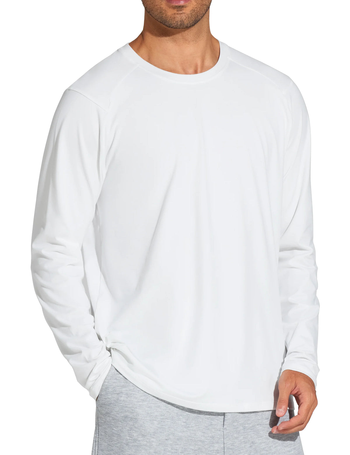 Gym People Men'S Lightweight UPF 50 Plus Long Sleeve Pullover