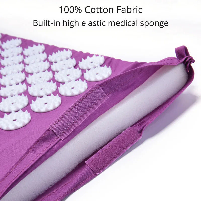 Acupressure Mat Pillow Set For Neck Back Foot Pain Relief