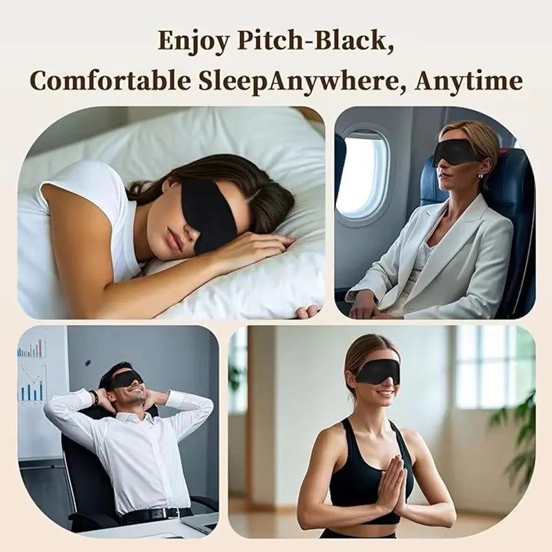 Weighted 3D Contoured Blockout Sleep Eye Mask Side Sleepers