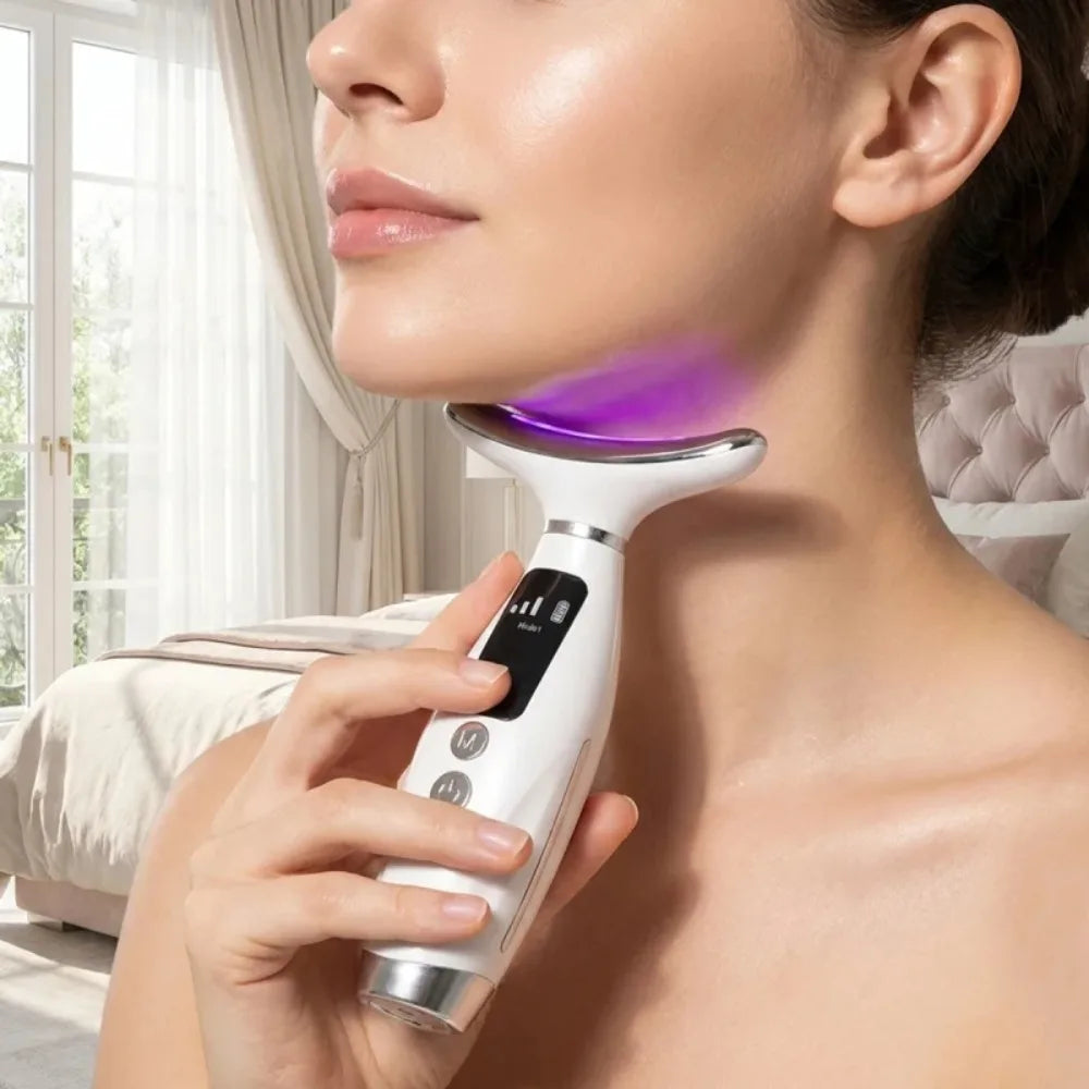 Hailicare Led Face And Neck Massager With Heating Therapy