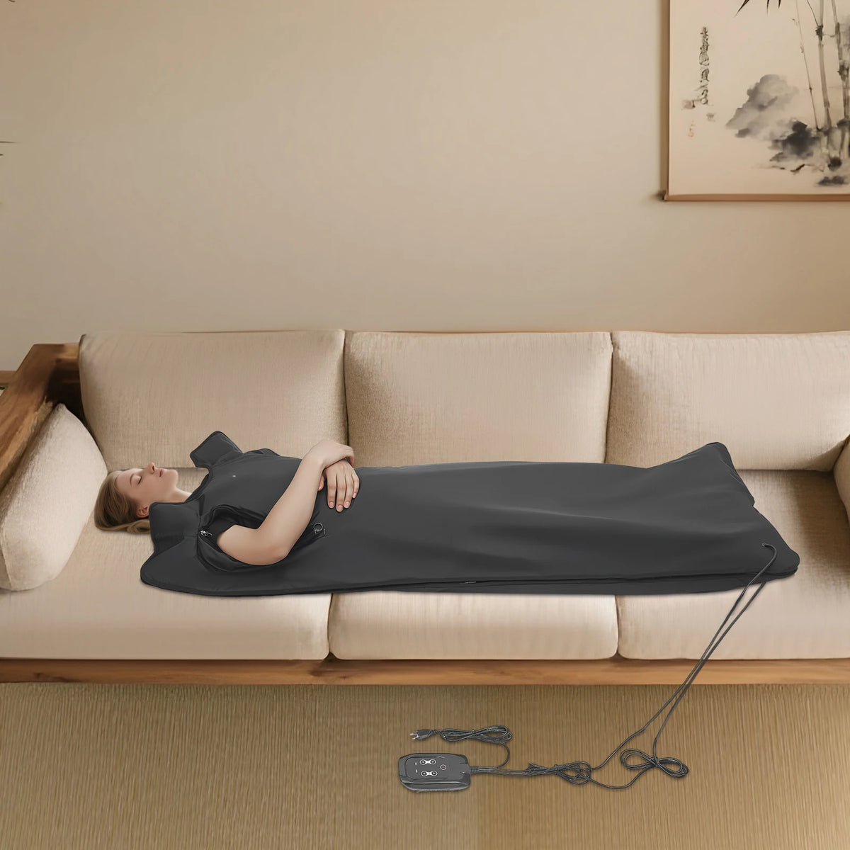 Portable Folding Sauna Heating Blanket With Remote Control