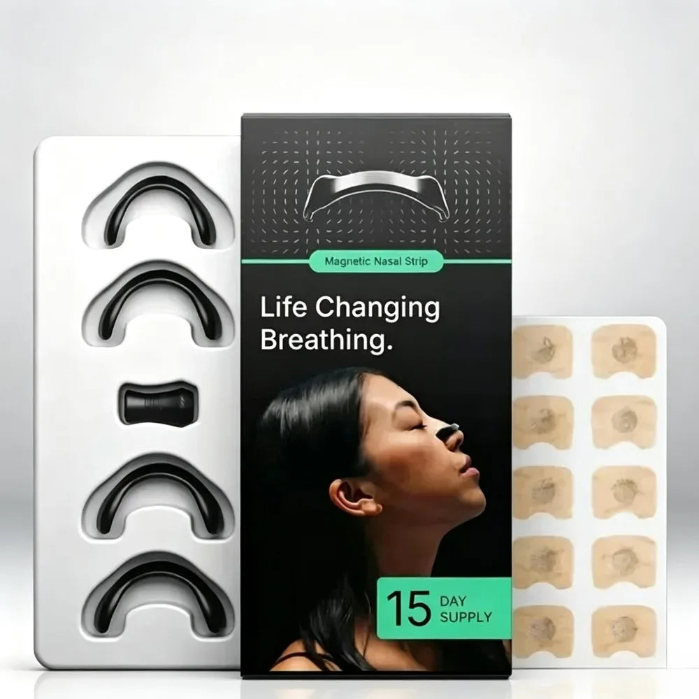 Magnetic Nasal Breathing Strips For Snoring Relief And Exercise